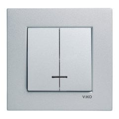 Viko Artline Novella GÜMÜŞ Işıklı Komütatör Çerçeveli - 92605050