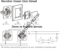 Viko Karre/Meridian Beyaz/Krem Vavien Veavien Anahtarı Krem - Karre Çerçeveli