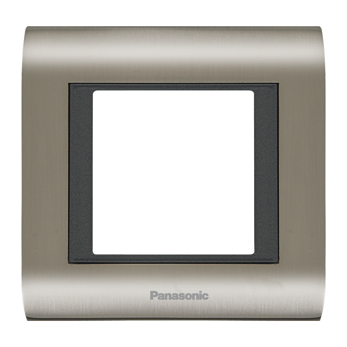 Viko Panasonic Thea 2M Sistema İnox+Füme Çerçeve