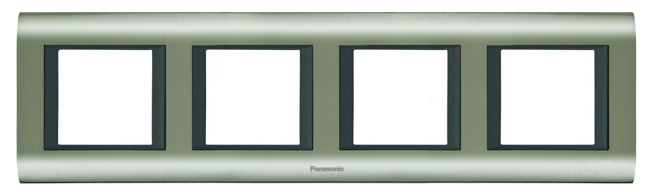 Viko Panasonic Thea Sistema 4x2M İnox Füme Çerçeve