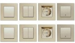 Viko Artline Novella BRONZ Renk Anahtar ve Priz Çeşitleri Dimmer 600W