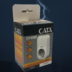 Cata Akım Korumalı Tekli Topraklı Priz ct-9186