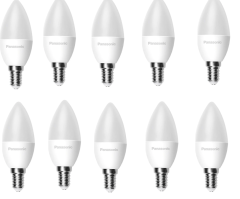 Panasonic 5W Led B0uji Ampul Beyaz Sarı Işık E14 Duy 10lu Paket Sarı