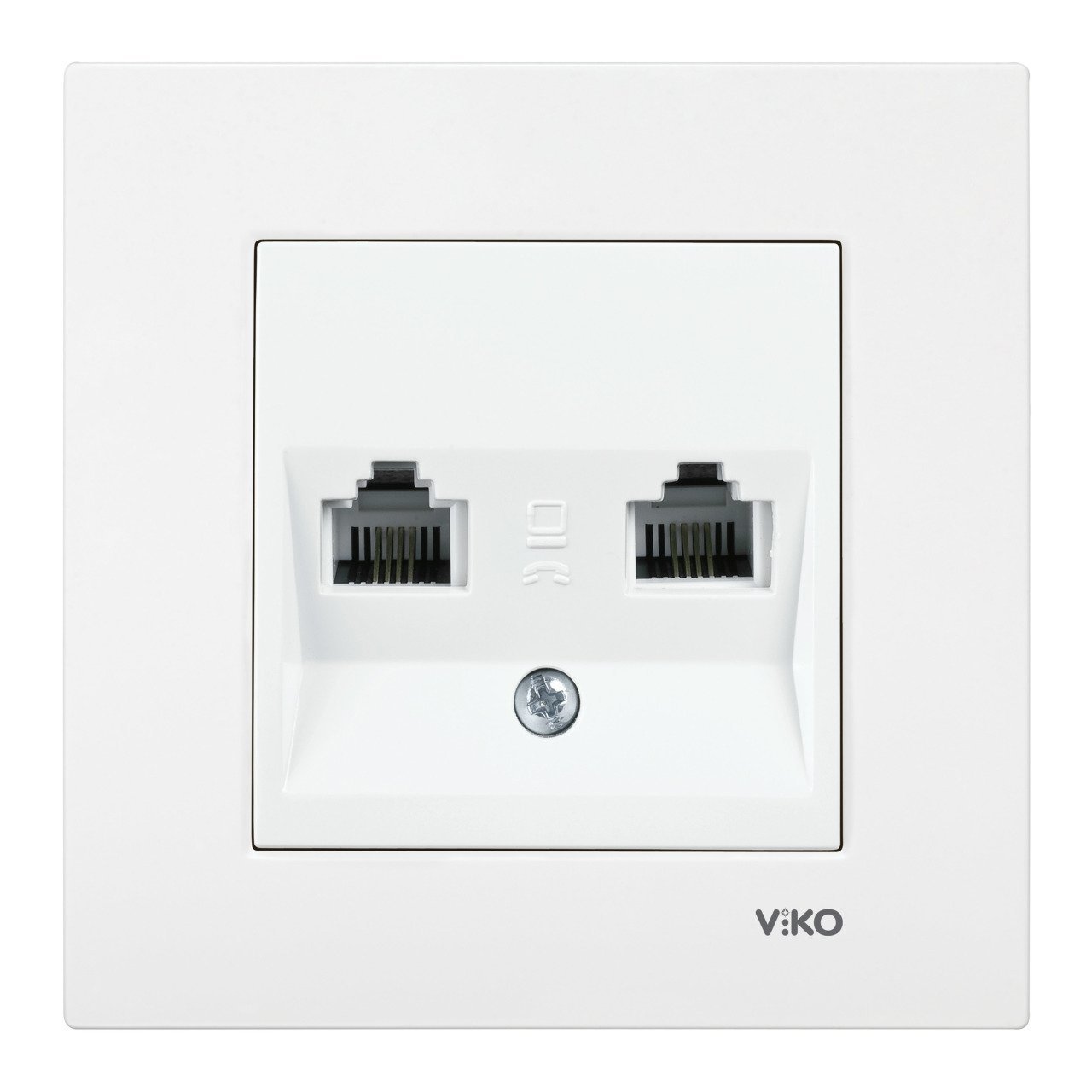 Viko Karre/Meridian Beyaz/Krem İkili Nümeris Cat-3 Telefon