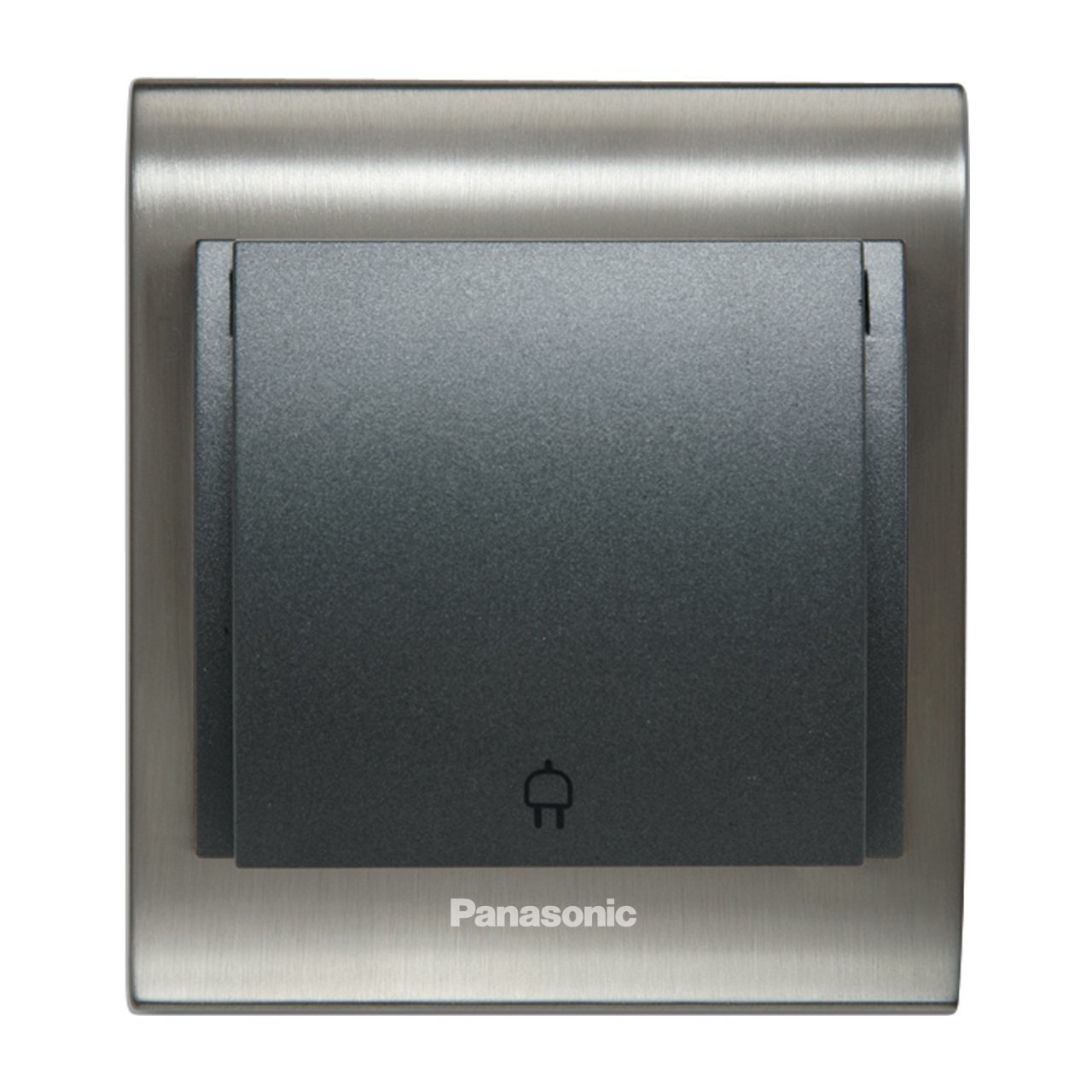 Viko Panasonic Thea Blu Inox Füme Topraklı Priz Kapaklı Füme