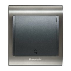 Viko Panasonic Thea Blu Inox Füme Topraklı Priz Kapaklı Siyah