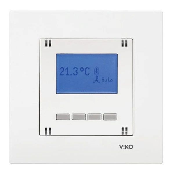 Viko 90967132 Karre Meridian Beyaz Digital Termostat Mekanizma Çerçeve Hariç