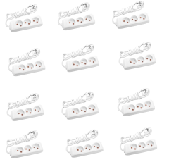 Viko Multi-let Üçlü 2 Metre Grup Priz Klemensli (12li Paket)