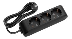 Viko Multi-let Siyah Renk Klemensli Grup Prizler 3lü - 2 Metre