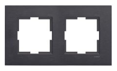 Viko Novella Eloxal Siyah İkili Çerçeve - 92192312