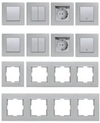 Viko Artline Novella GÜMÜŞ Renk Anahtar ve Priz Çeşitleri Dimmer 600W