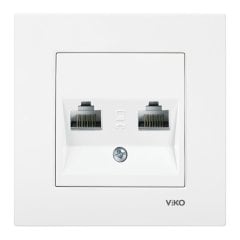 Viko Karre/Meridian Beyaz/Krem İkili Data Cat-6