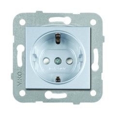 Viko Artline Novella GÜMÜŞ Renk Anahtar ve Priz Çeşitleri Topraklı Priz
