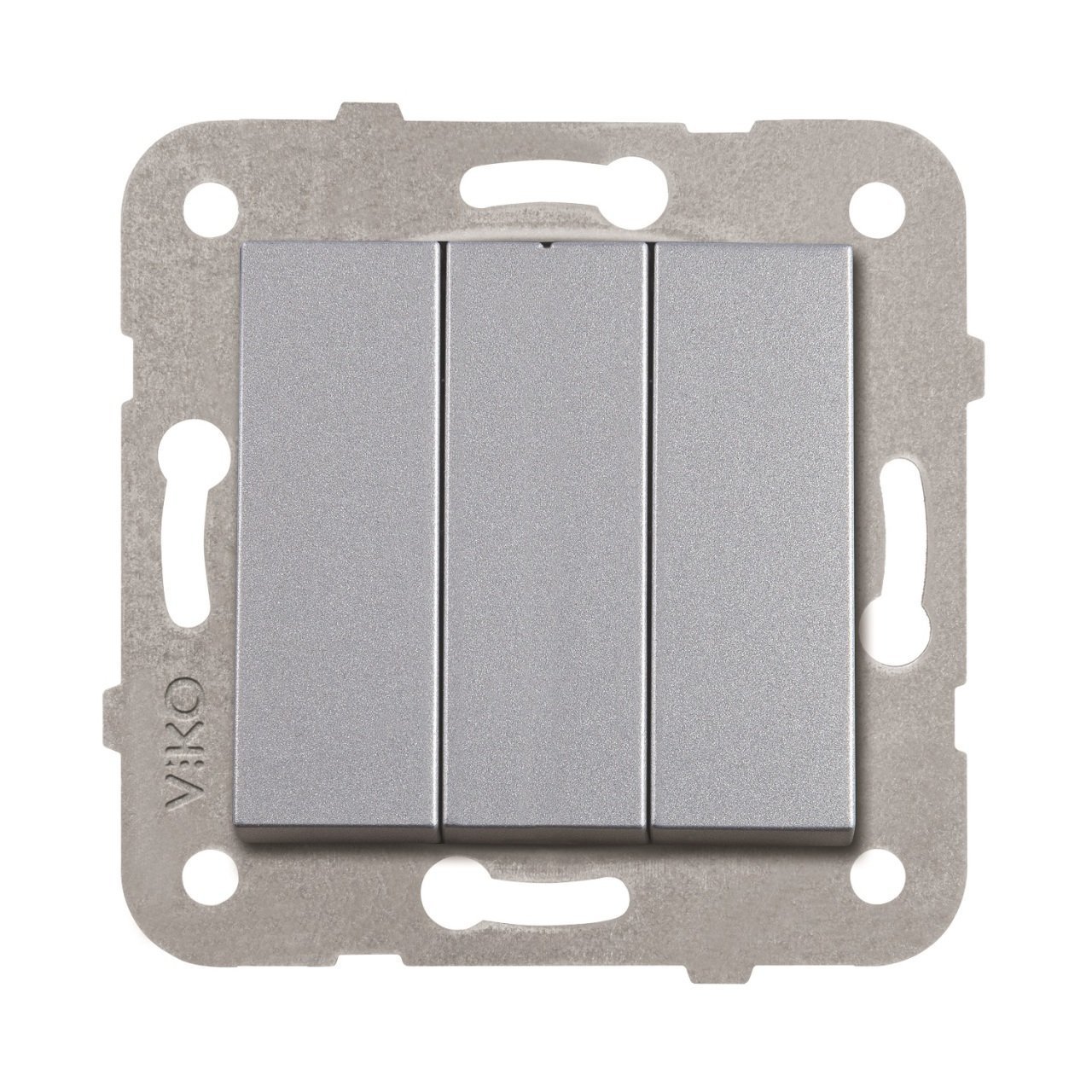 Viko Artline Novella GÜMÜŞ Renk Anahtar ve Priz Çeşitleri Üçlü Anahtar