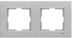 Viko Artline Novella GÜMÜŞ Renk Anahtar ve Priz Çeşitleri İkili Çerçeve