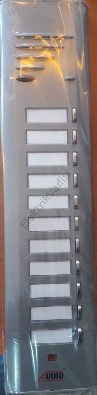 Audio Tek Sıra 11 li Sesli Görüntüsüz Hoparlörlü Zil Butonu Paneli