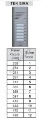 Audio Tek Sıra 11 li Sesli Görüntüsüz Hoparlörlü Zil Butonu Paneli