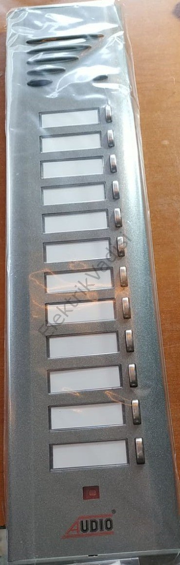 Audio Tek Sıra 12 li Sesli Görüntüsüz Hoparlörlü Zil Butonu Paneli